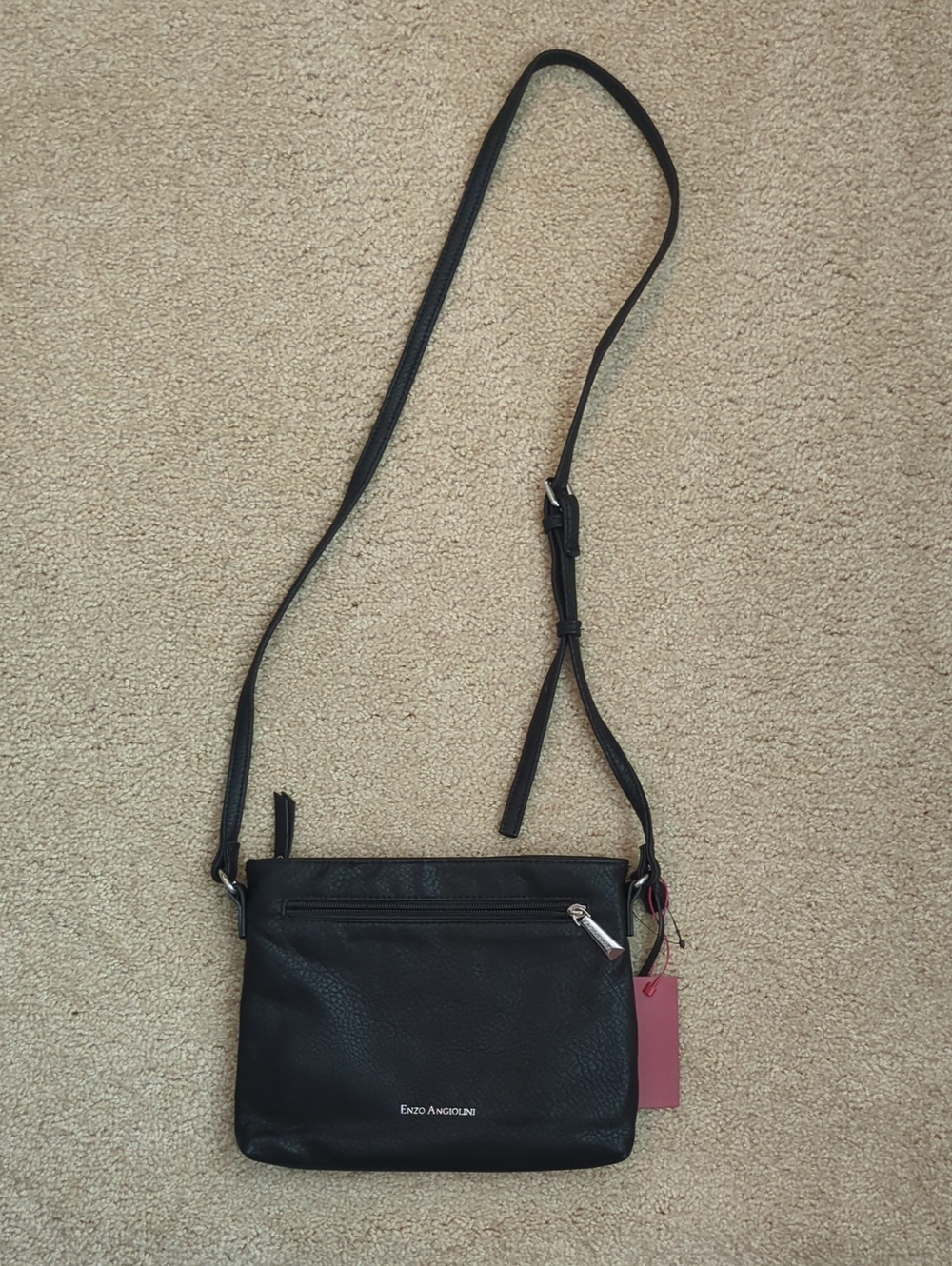 Enzo Angiolini Black Leather Crossbody Bag